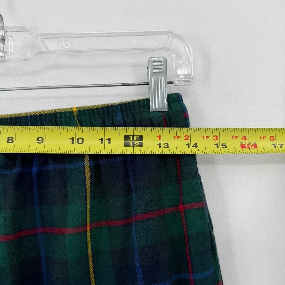Polo‎ Ralph Lauren Mens Pajama Pants Green Plaid Flannel Cotton Sleepwear Small